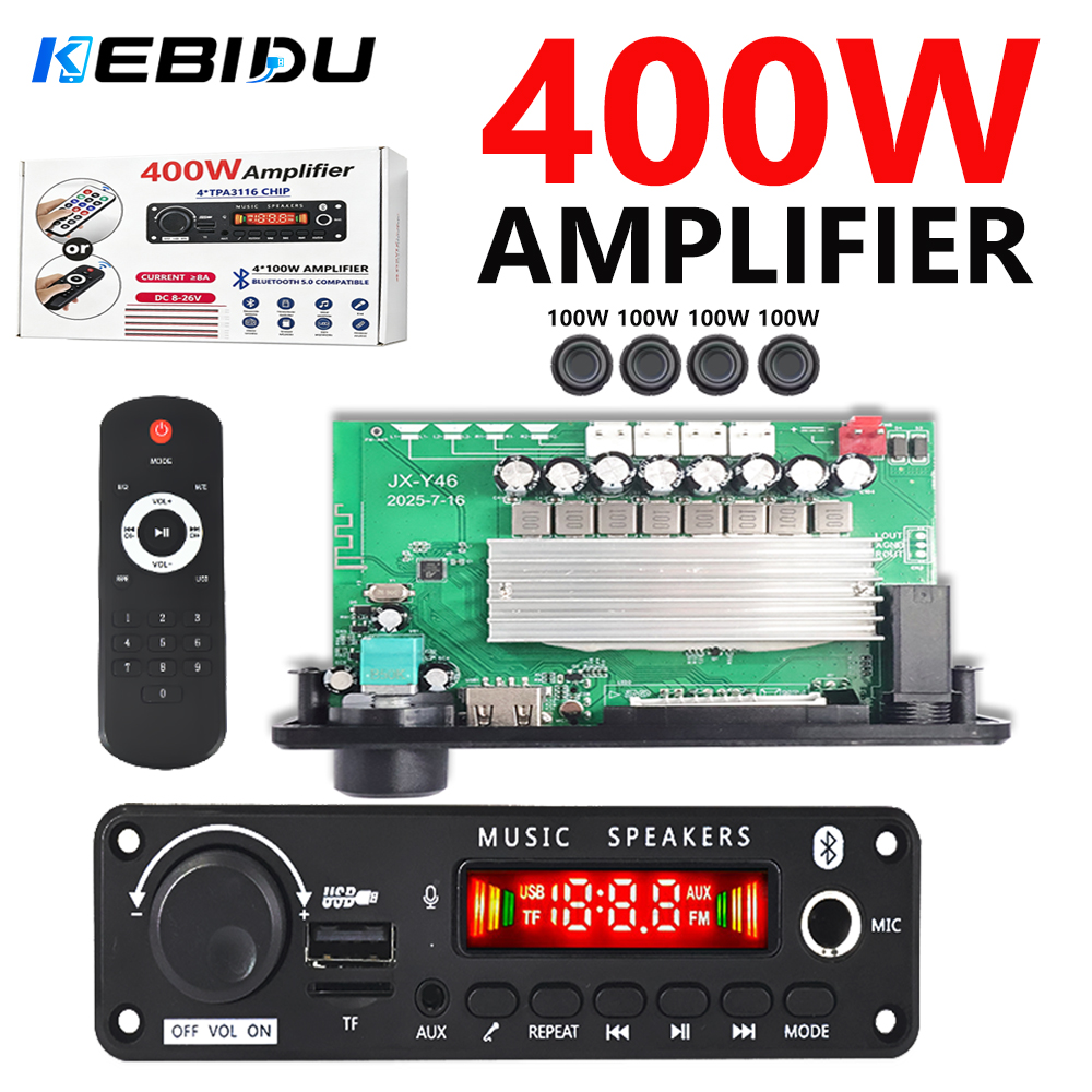 Musical Instrument Recorder - KEBIDU 400W Amplifier Car MP3 Player