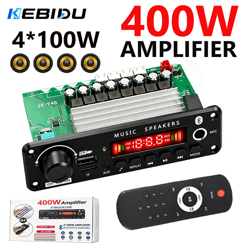 Musical Instrument Recorder - KEBIDU 400W Amplifier Car MP3 Player