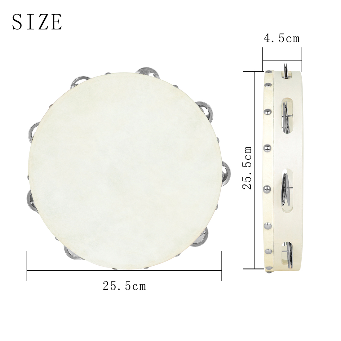 10 Inch Tambourine Hand Crank  - Musical Instrument Drawing ulasan dan harga