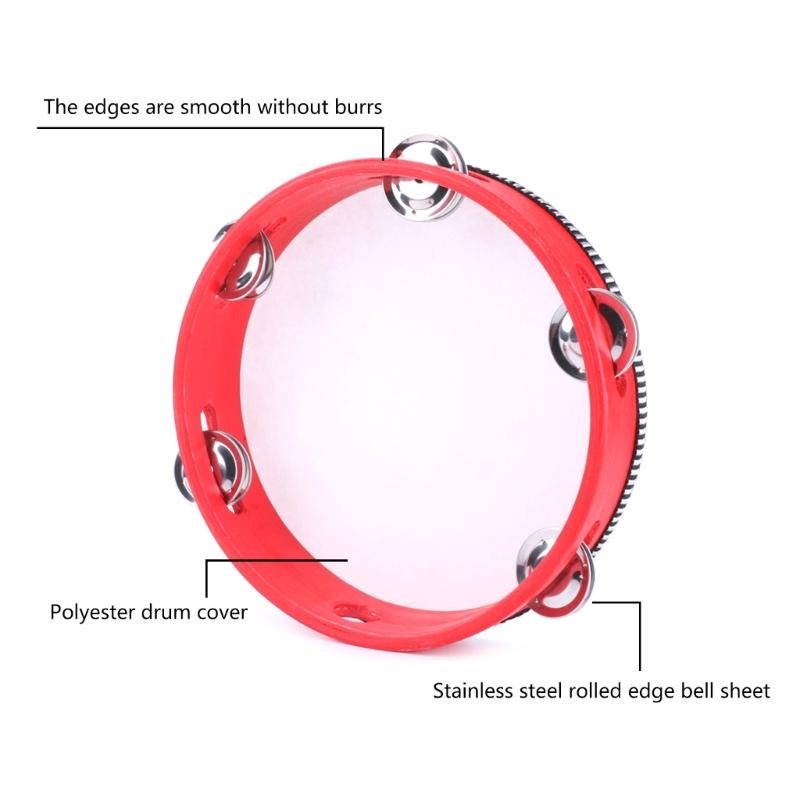 4/6/7/8/10inch Tambourine Drum - Musical Instrument Tambourine ulasan dan harga