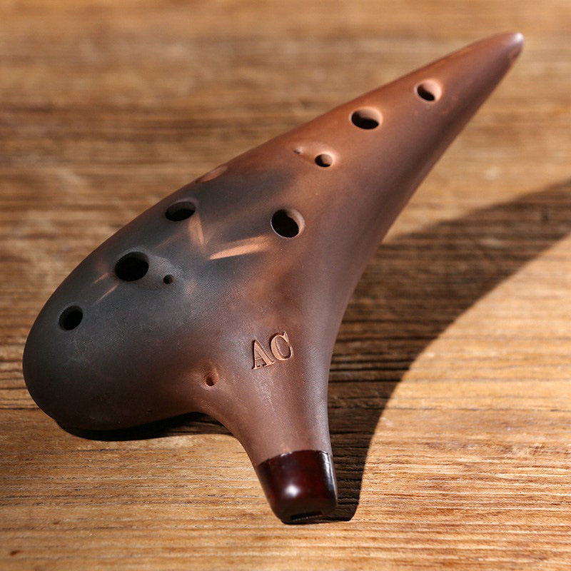 Purple Clay Ceramic Ocarina AC - Musical Instrument Qin ulasan dan harga