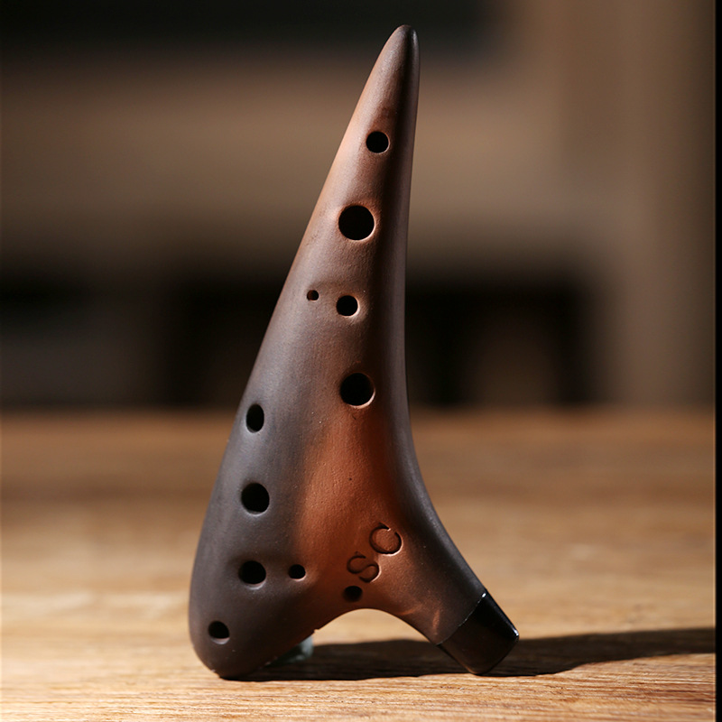 Purple Clay Ceramic Ocarina AC - Musical Instrument Qin ulasan dan harga