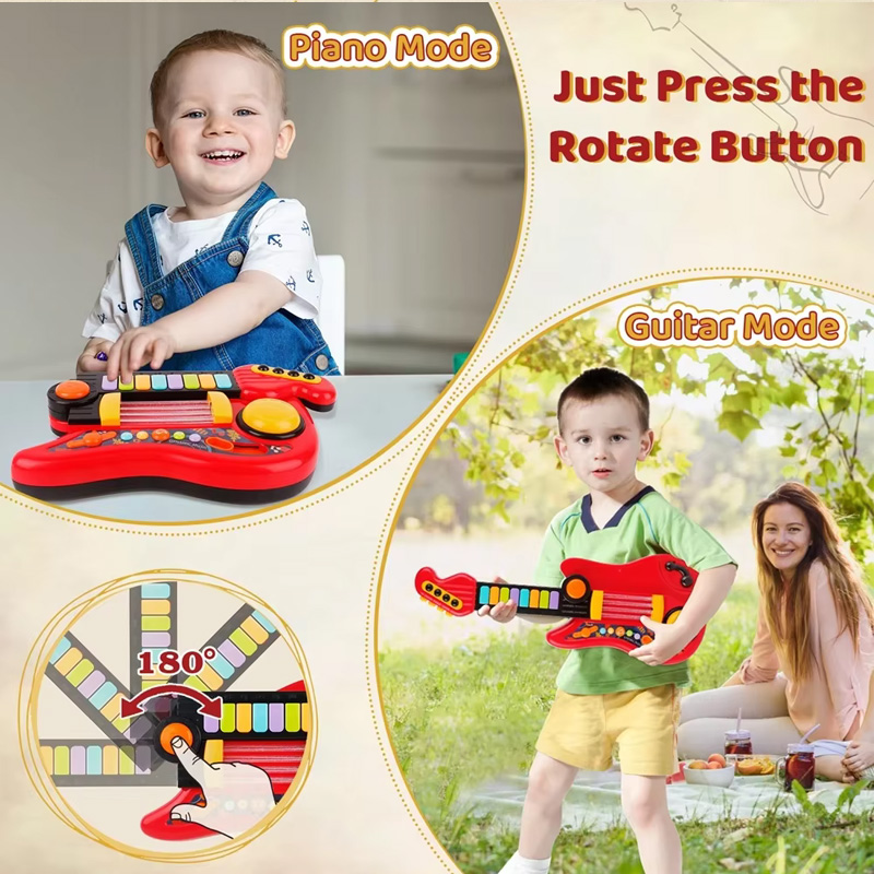2 In 1 Electric Kids Guitar To - Musical Instrument Drawing ulasan dan harga