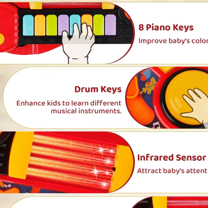 2 In 1 Electric Kids Guitar To - Musical Instrument Drawing ulasan dan harga