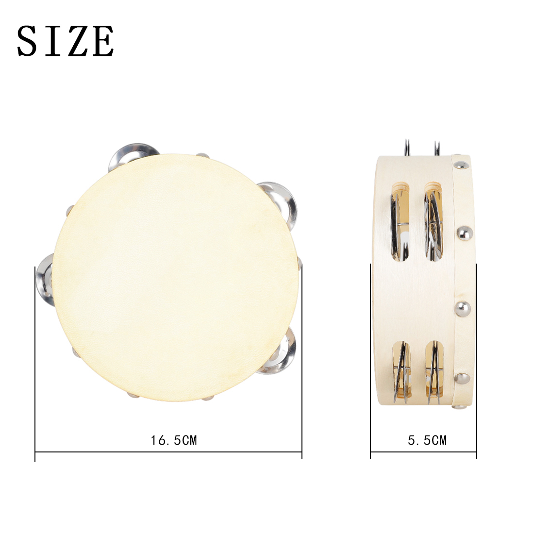 Orff Tambourine 6 Inch Sheepsk - Musical Instrument Tambourine ulasan dan harga