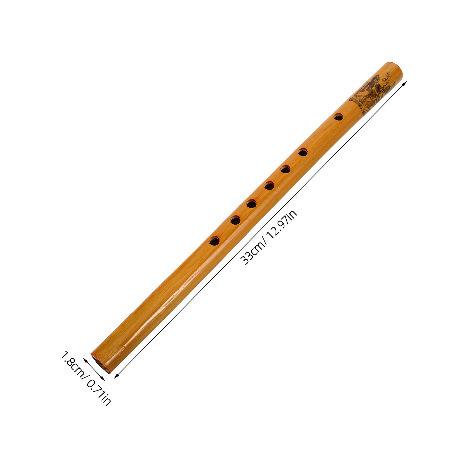 33Cm Bamboo Vertical Flute Beg - Musical Instrument Recorder ulasan dan harga