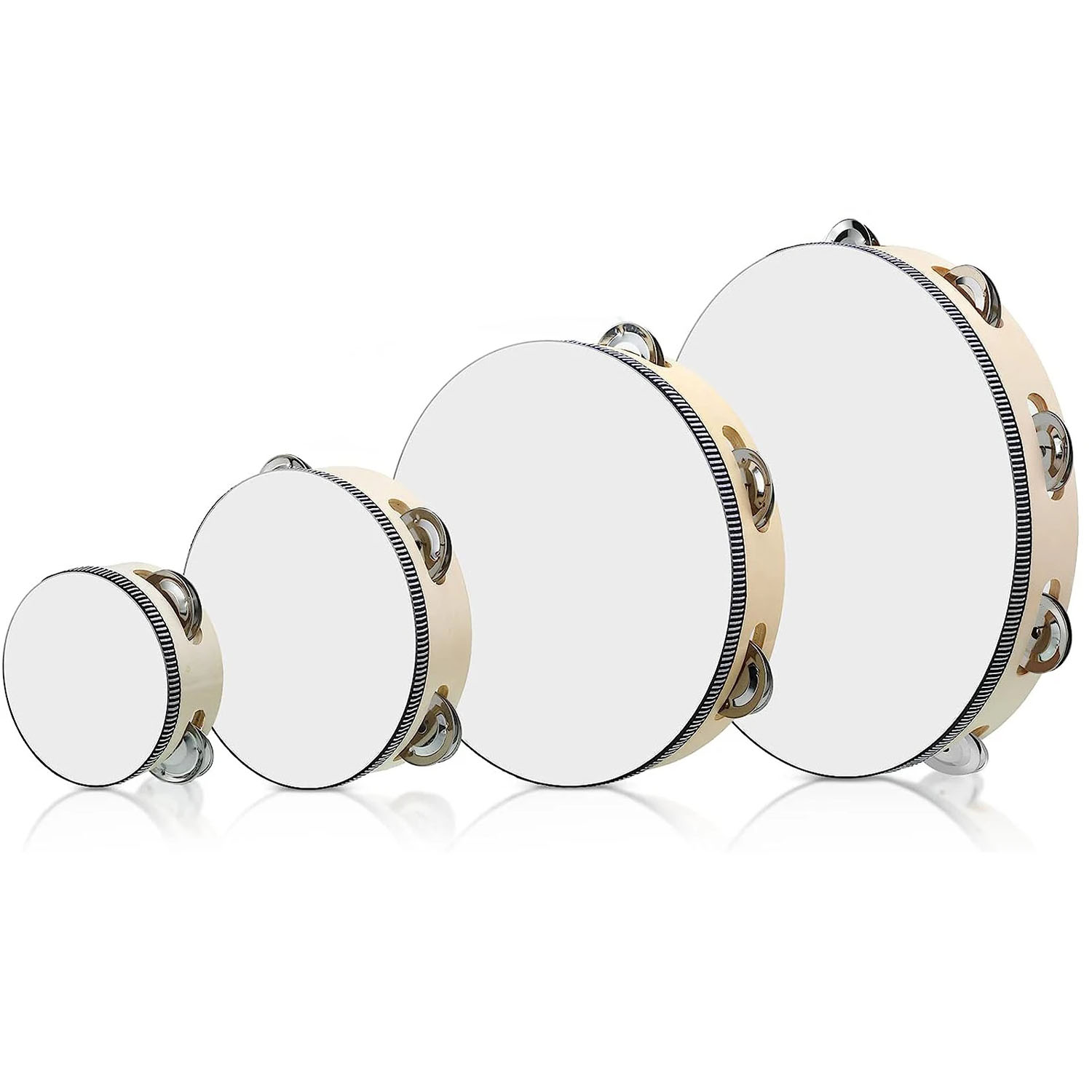 Miwayer Wooden Tambourine with - Musical Instrument Tambourine ulasan dan harga