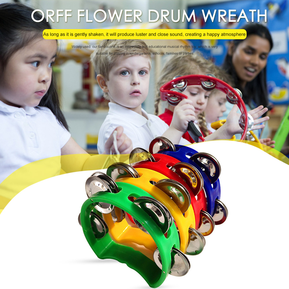 4pcs Tambourine Jingles Rattle - Musical Instrument Tambourine ulasan dan harga