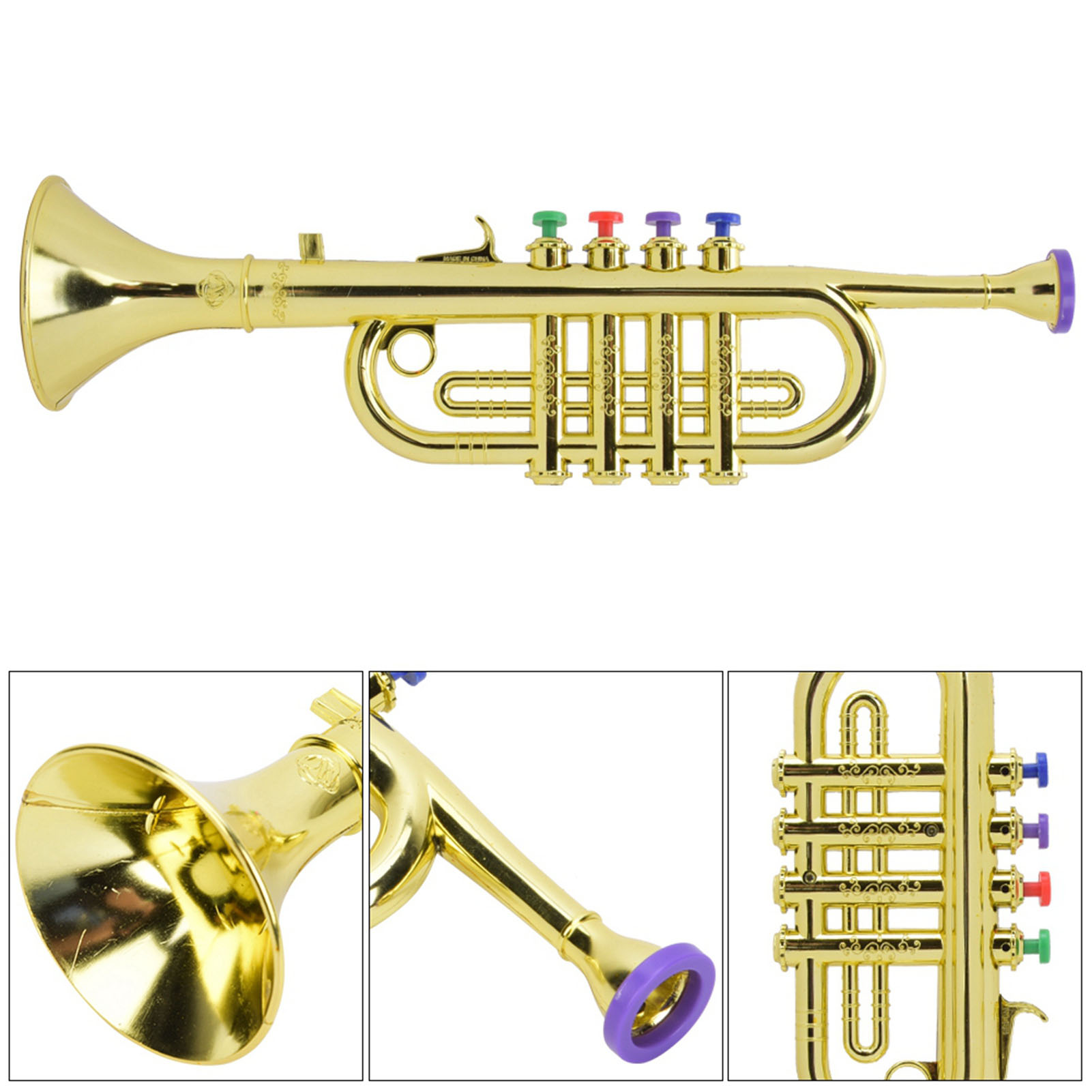 Kid Trumpet Golden Coated Plas - Musical Instrument Project ulasan dan harga