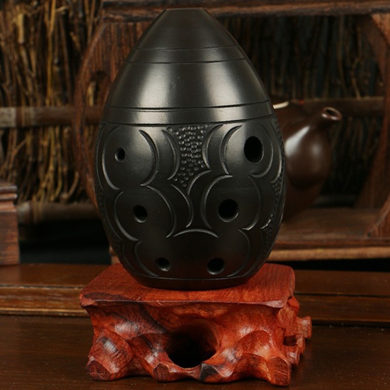 8 Holes Ocarina Black Portable - Musical Instrument Drawing ulasan dan harga