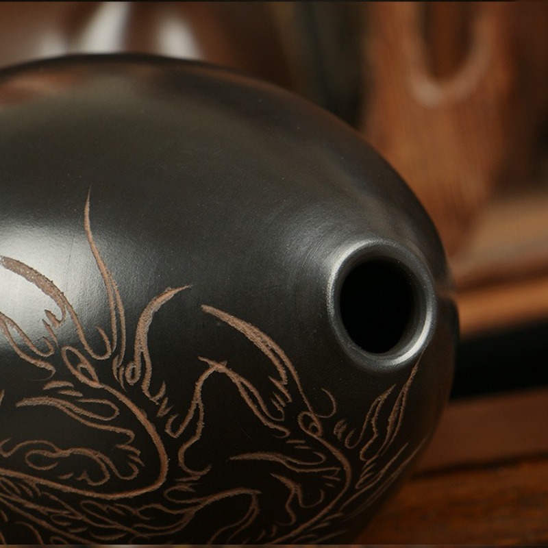 8 Holes Ocarina Black Portable - Musical Instrument Drawing ulasan dan harga
