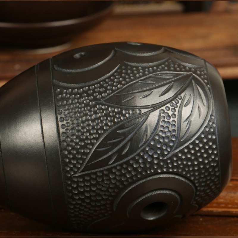 8 Holes Ocarina Black Portable - Musical Instrument Drawing ulasan dan harga