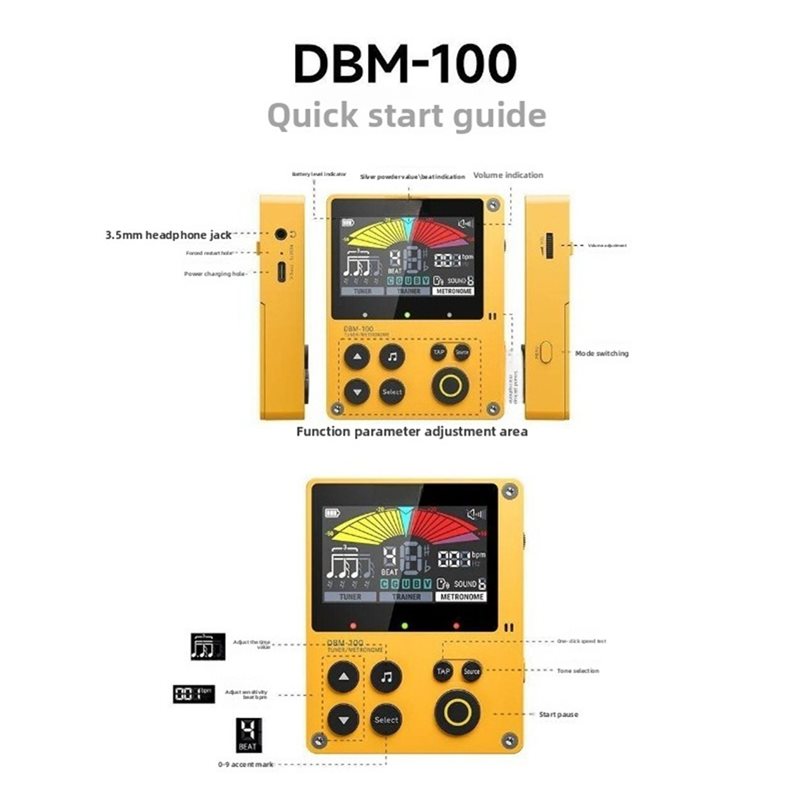 DBM-100 Metronome Rechargeable - Musical Instrument Qin ulasan dan harga