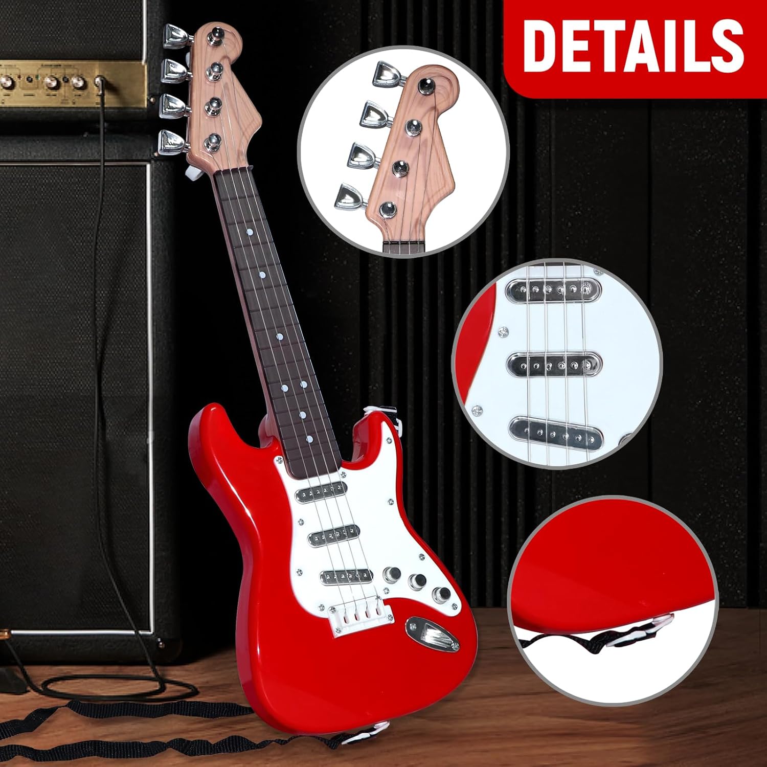 Kids Electric Guitar Toy - 4-S - Musical Instrument Drawing ulasan dan harga