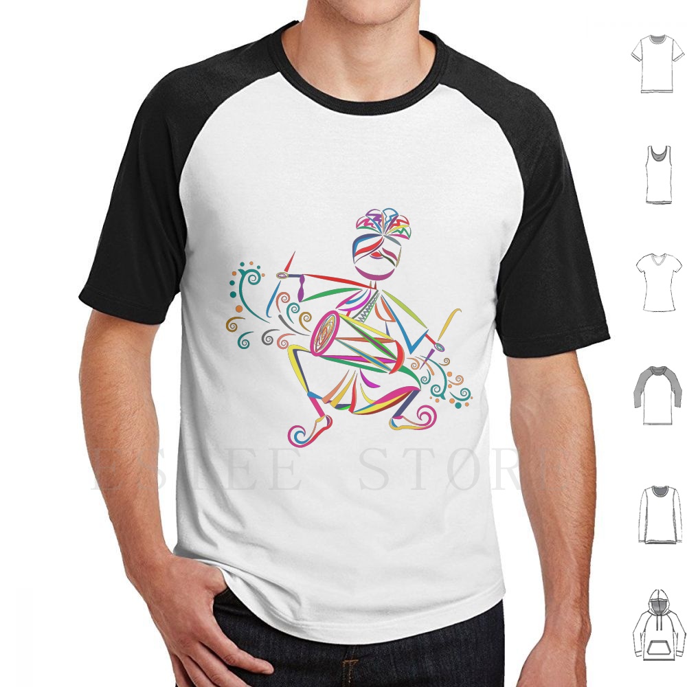 Dhol Player T Shirt DIY Big Si - Musical Instrument In India ulasan dan harga