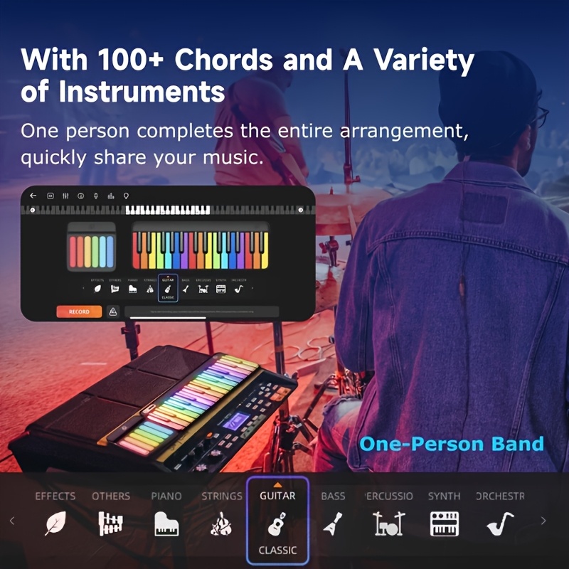 Stylish LED-Backlit PopuPiano  - Musical Instrument Qin ulasan dan harga